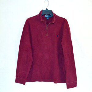 Polo Ralph Lauren Men’s Large Burgundy Quarter Zip Sweater